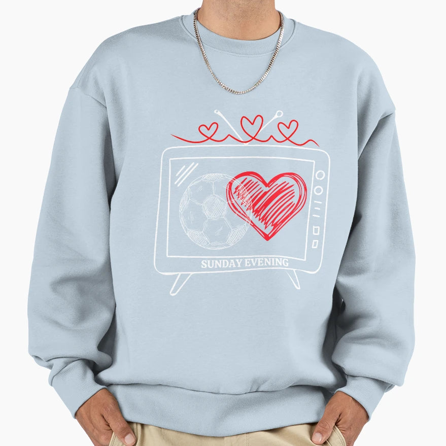 Football Sunday Evening Sweatshirt - Casual Everyday Wear for Adults - T-Shirt, Sweatshirt, Hoodie