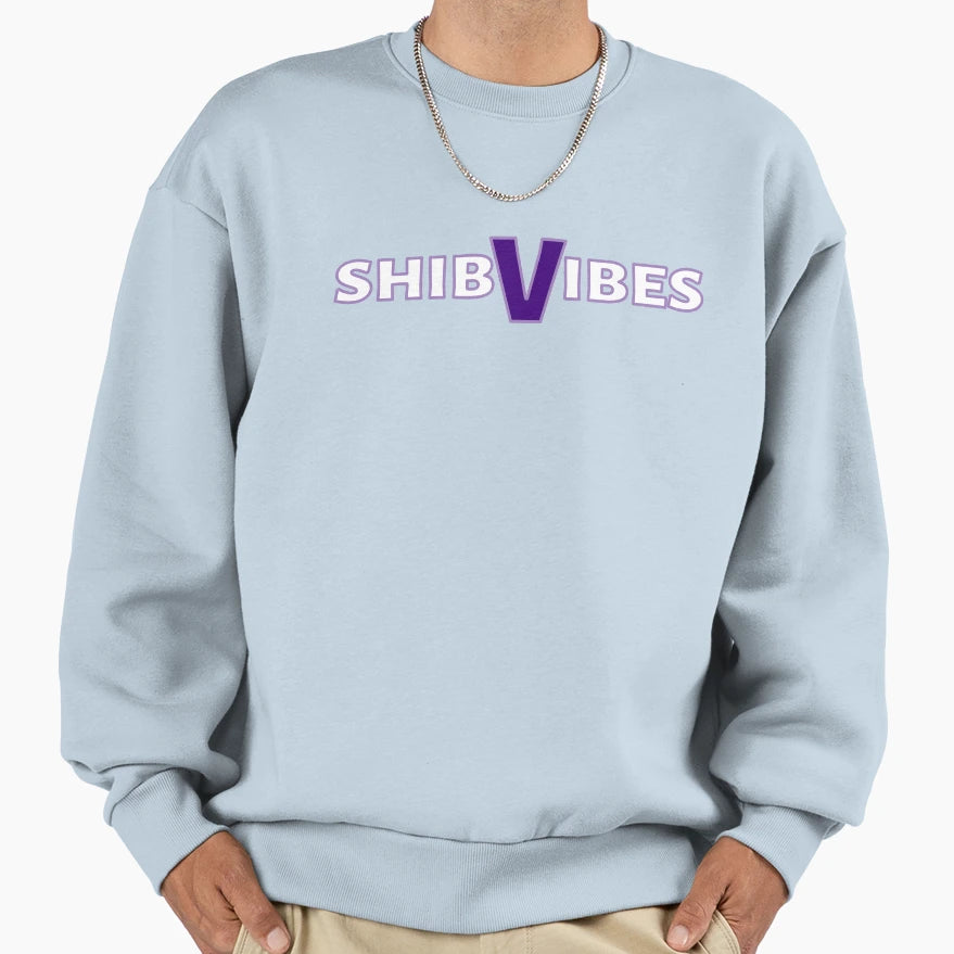 Shib Vibes Purple Sweatshirt - Streetwear Style for Adults - T-Shirt, Sweatshirt, Hoodie