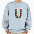 Winter Holiday Letter U Sweatshirt - Graphic Print for Adults - T-Shirt, Sweatshirt, Hoodie