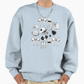 Simplistic Linework American Sweatshirt - Aesthetic Graphic for Adults - T-Shirt, Sweatshirt, Hoodie