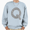 Silver Alphabet Q Sweatshirt - Trendy Graphic Men Women - T-Shirt, Sweatshirt, Hoodie
