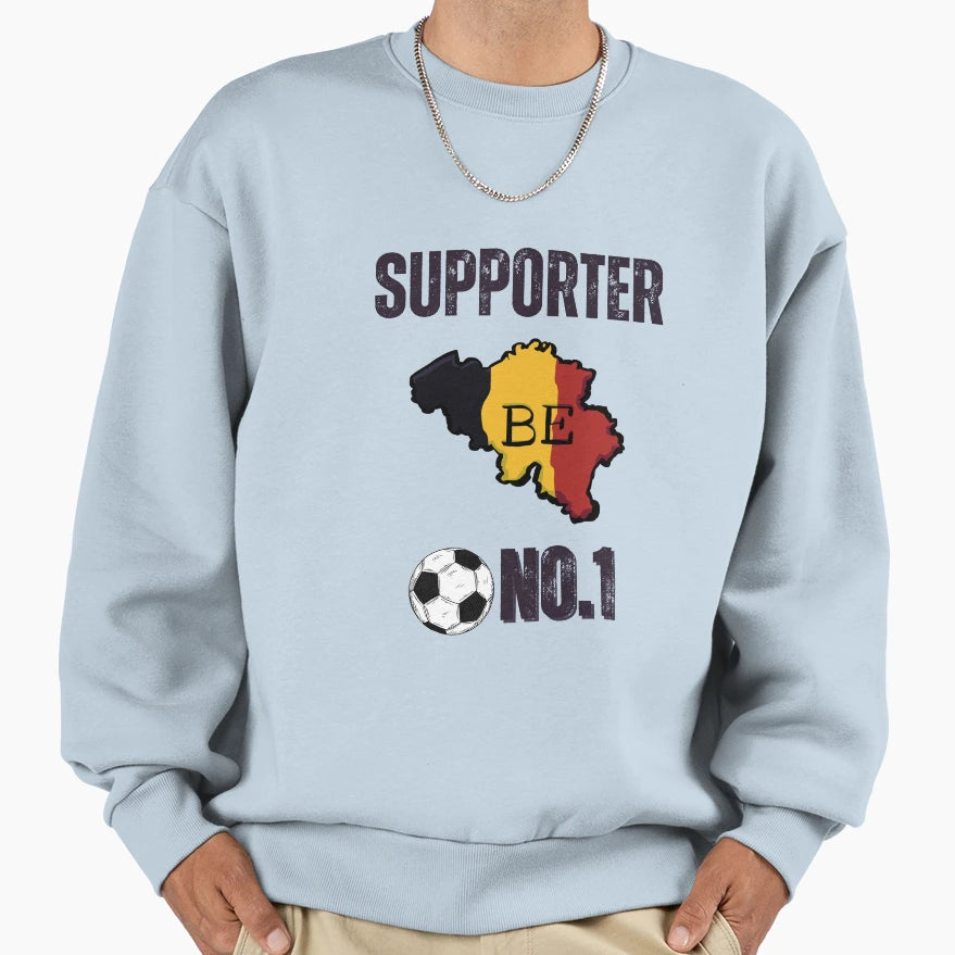 Belgian Football Team Fan Red Sweatshirt - Casual Everyday Wear Men Women - T-Shirt, Sweatshirt, Hoodie