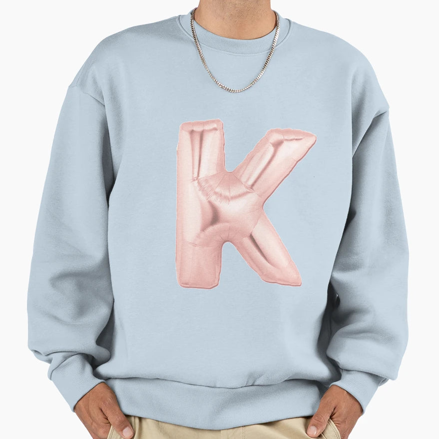 Rose Gold K Balloon Sweatshirt - Graphic Print Unisex - T-Shirt, Sweatshirt, Hoodie