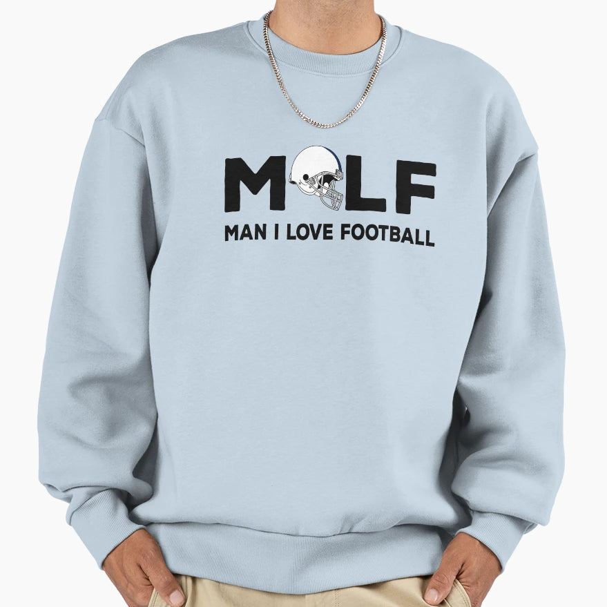 Milf I Love Football Illustration Sweatshirt - Trendy Graphic for Adults - T-Shirt, Sweatshirt, Hoodie