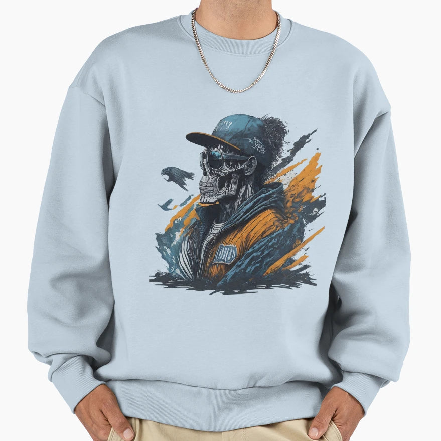 Mystical Skull Explorer Artistic Sweatshirt - Streetwear Style Men Women - T-Shirt, Sweatshirt, Hoodie
