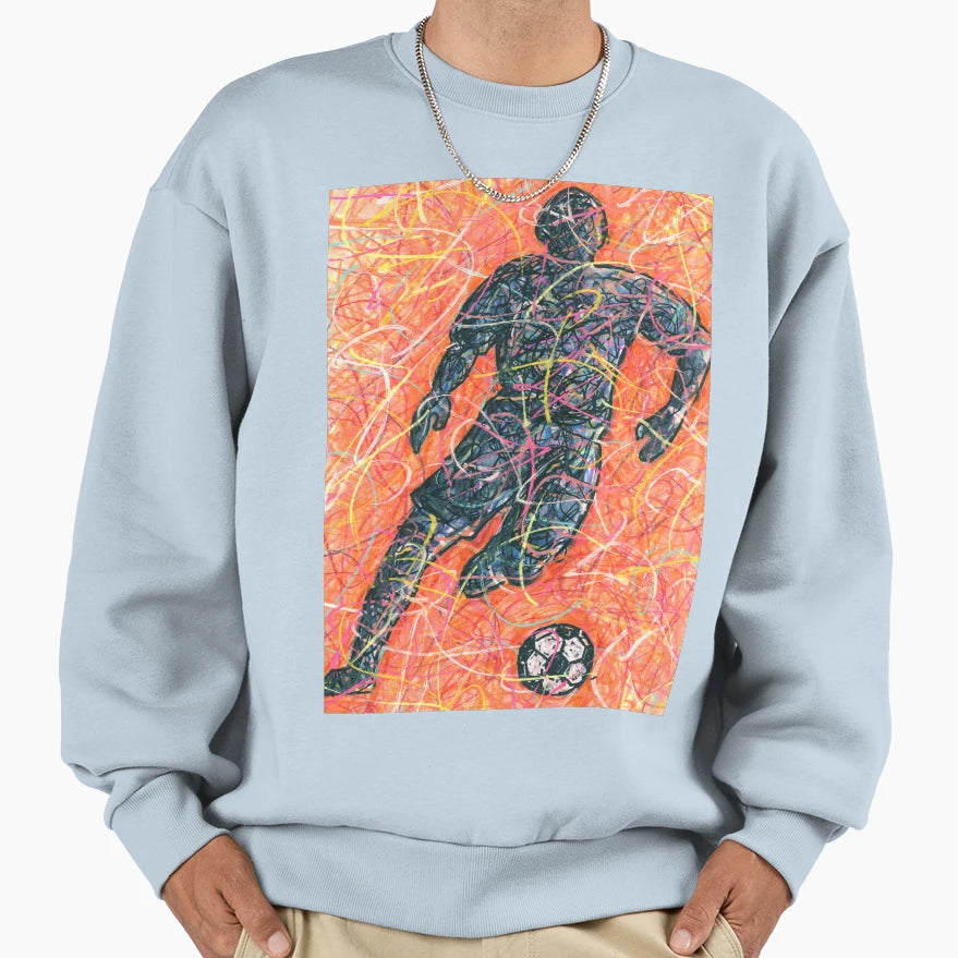 Soccer Ball Pattern Sweatshirt - Streetwear Style for Adults - T-Shirt, Sweatshirt, Hoodie