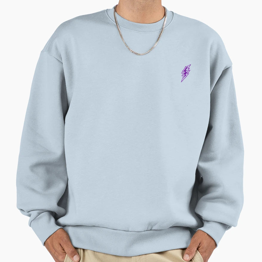Lightning Bolt Purple Sweatshirt - Trendy Graphic Men Women - T-Shirt, Sweatshirt, Hoodie
