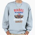 Rebel Saturday Holy Sunday T-Shirt - Unique Graphic for Adults - T-Shirt, Sweatshirt, Hoodie