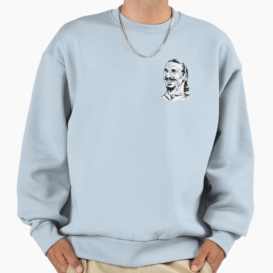 Zlatan Portrait Sweatshirt - Minimalist Print for Adults - T-Shirt, Sweatshirt, Hoodie