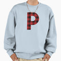 Letter P Red Black Plaid Buffalo Flannel T-Shirt - Graphic Print Unisex - T-Shirt, Sweatshirt, Hoodie
