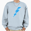 Blue Lightning Bolt Aesthetic Blue Sweatshirt - Novelty Apparel Men Women - T-Shirt, Sweatshirt, Hoodie
