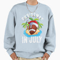 July American Football Santa Hat Summer Sweatshirt - Graphic Print Unisex - T-Shirt, Sweatshirt, Hoodie