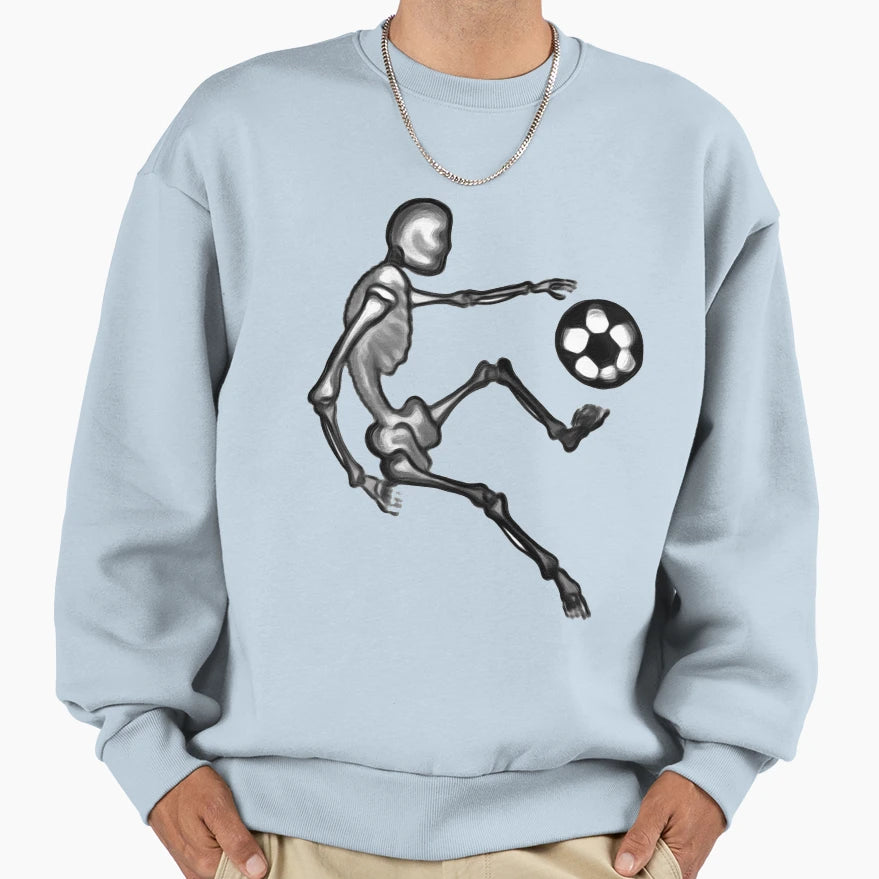 Skeleton Plays Football Sweatshirt - Streetwear Style for Adults - T-Shirt, Sweatshirt, Hoodie