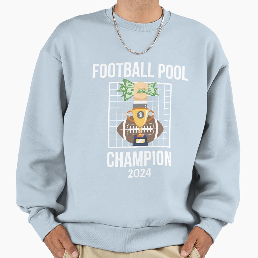 Football Pool Champion 2024 Sweatshirt - Custom Art Print for Adults - T-Shirt, Sweatshirt, Hoodie