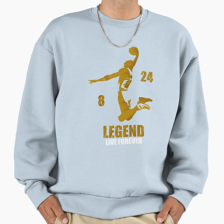 Legend Live Forever Number 8 And 24 Sweatshirt - Minimalist Print Unisex - T-Shirt, Sweatshirt, Hoodie