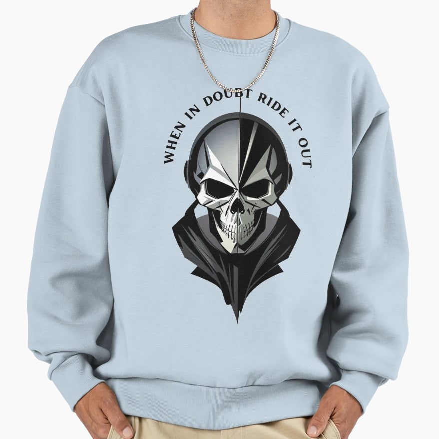 Skull Helmet Sweatshirt - Novelty Apparel Unisex - T-Shirt, Sweatshirt, Hoodie