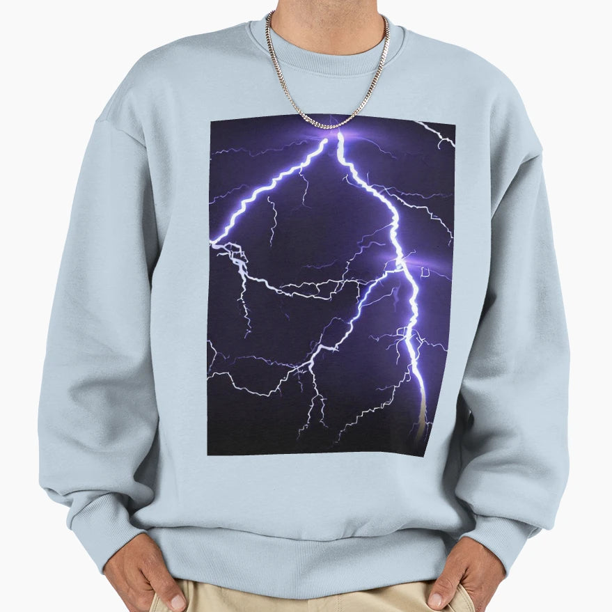 Lightning Bolt Effect Sweatshirt - Custom Art Print Men Women - T-Shirt, Sweatshirt, Hoodie