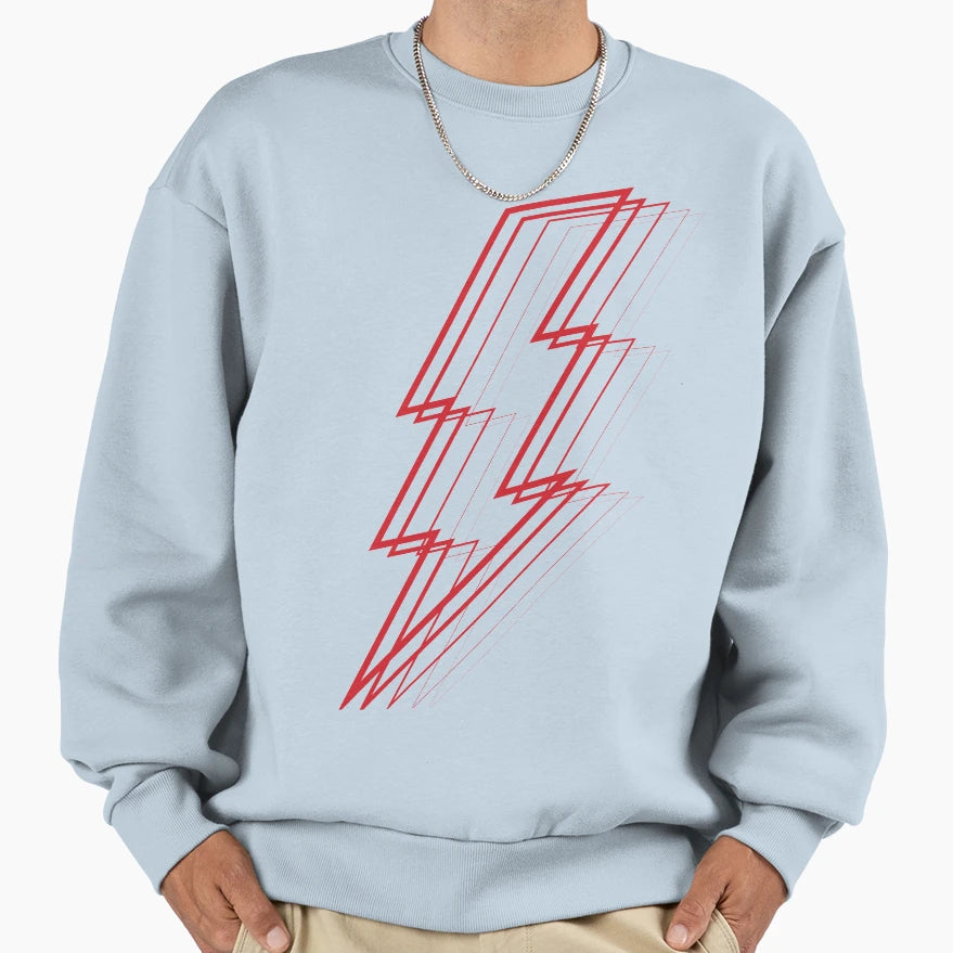 Red Lightning Sweatshirt - Novelty Apparel Men Women - T-Shirt, Sweatshirt, Hoodie