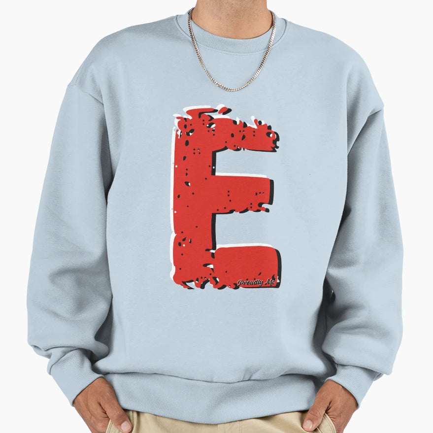 Initials E Sweatshirt - Casual Everyday Wear Men Women - T-Shirt, Sweatshirt, Hoodie