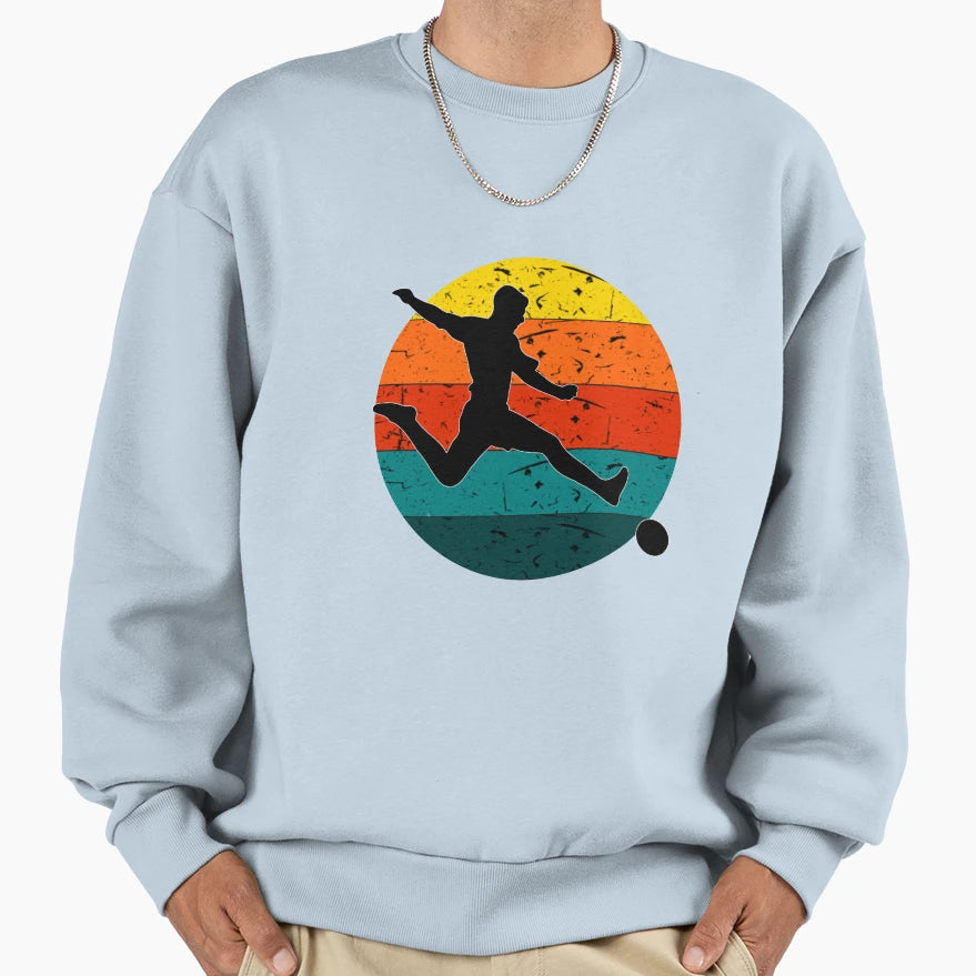 Football Soccer Shooter Simple Sweatshirt - Aesthetic Graphic Unisex - T-Shirt, Sweatshirt, Hoodie