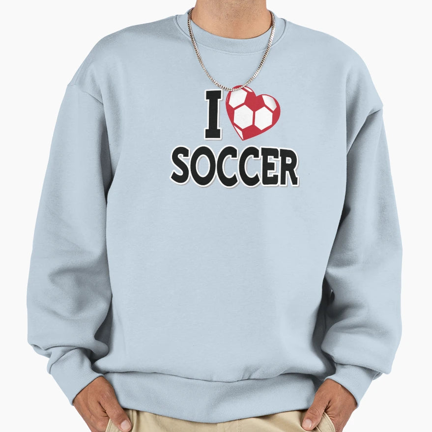 I Love Soccer Black Alt Sweatshirt - Aesthetic Graphic Unisex - T-Shirt, Sweatshirt, Hoodie