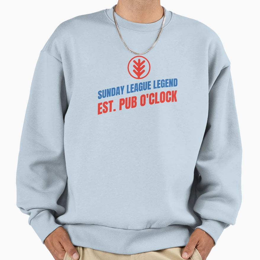 Sunday League Legend Funny Football T-Shirt - Minimalist Print Men Women - T-Shirt, Sweatshirt, Hoodie