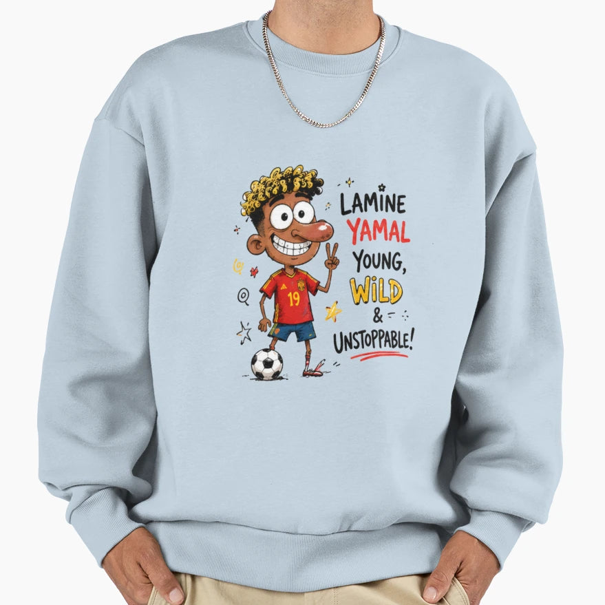 Lamin Yamal Funny Football Clipart Sweatshirt - Trendy Graphic Unisex - T-Shirt, Sweatshirt, Hoodie