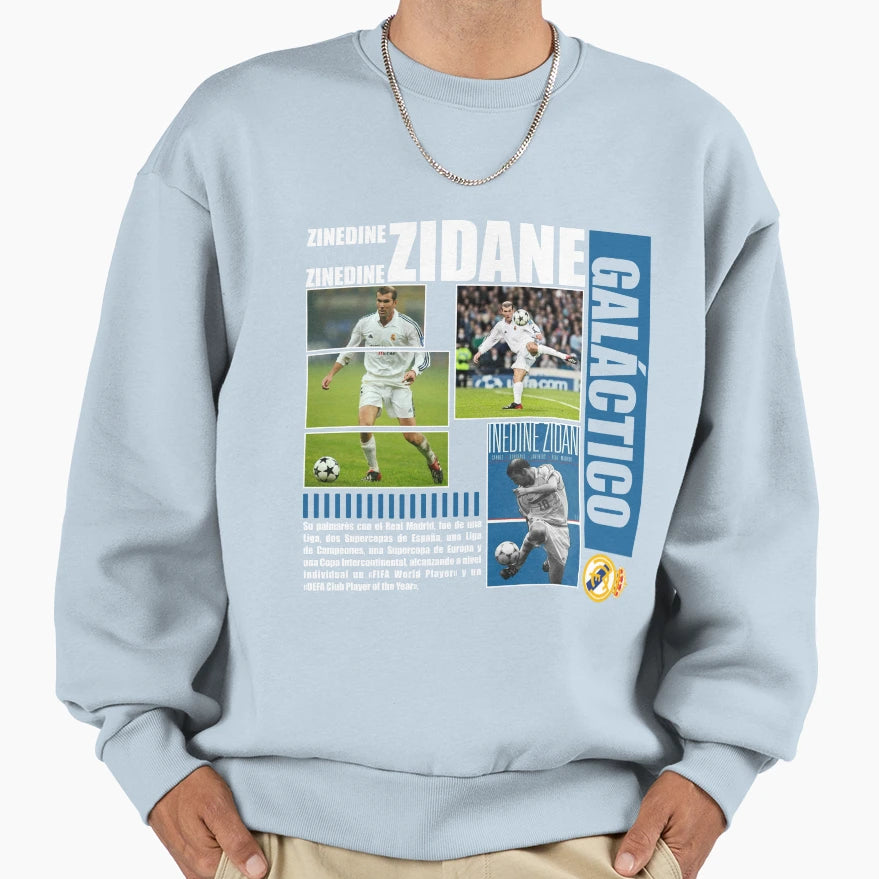 Zidane Galactico Sweatshirt - Trendy Graphic for Adults - T-Shirt, Sweatshirt, Hoodie