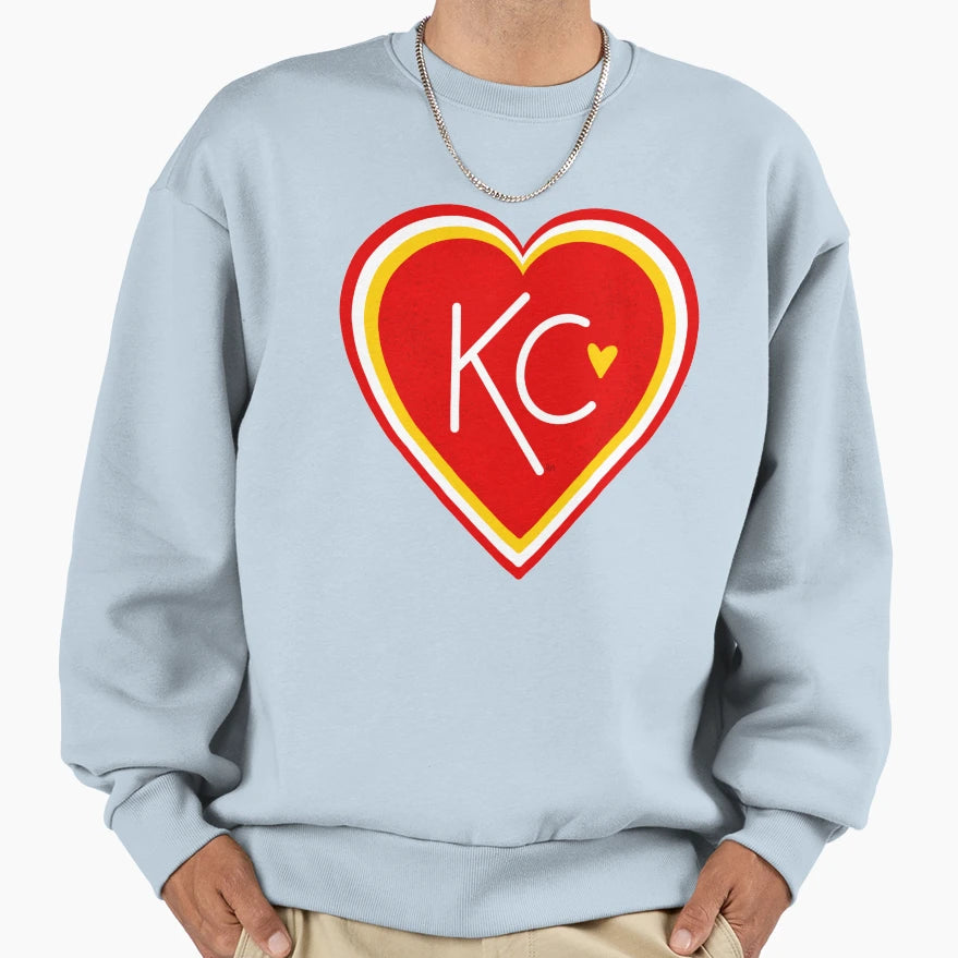 Kc Love Red Yellow Sweatshirt - Custom Art Print for Adults - T-Shirt, Sweatshirt, Hoodie