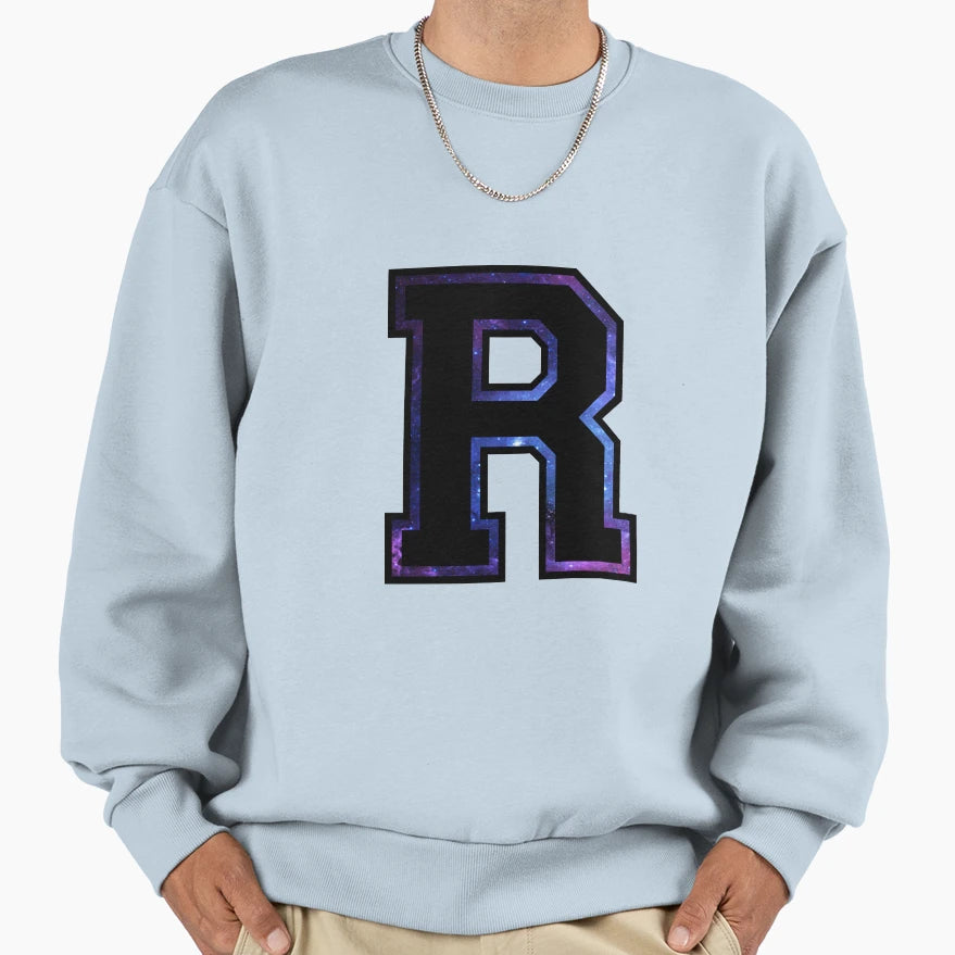 R Varsity Letter Sweatshirt - Casual Everyday Wear Unisex - T-Shirt, Sweatshirt, Hoodie
