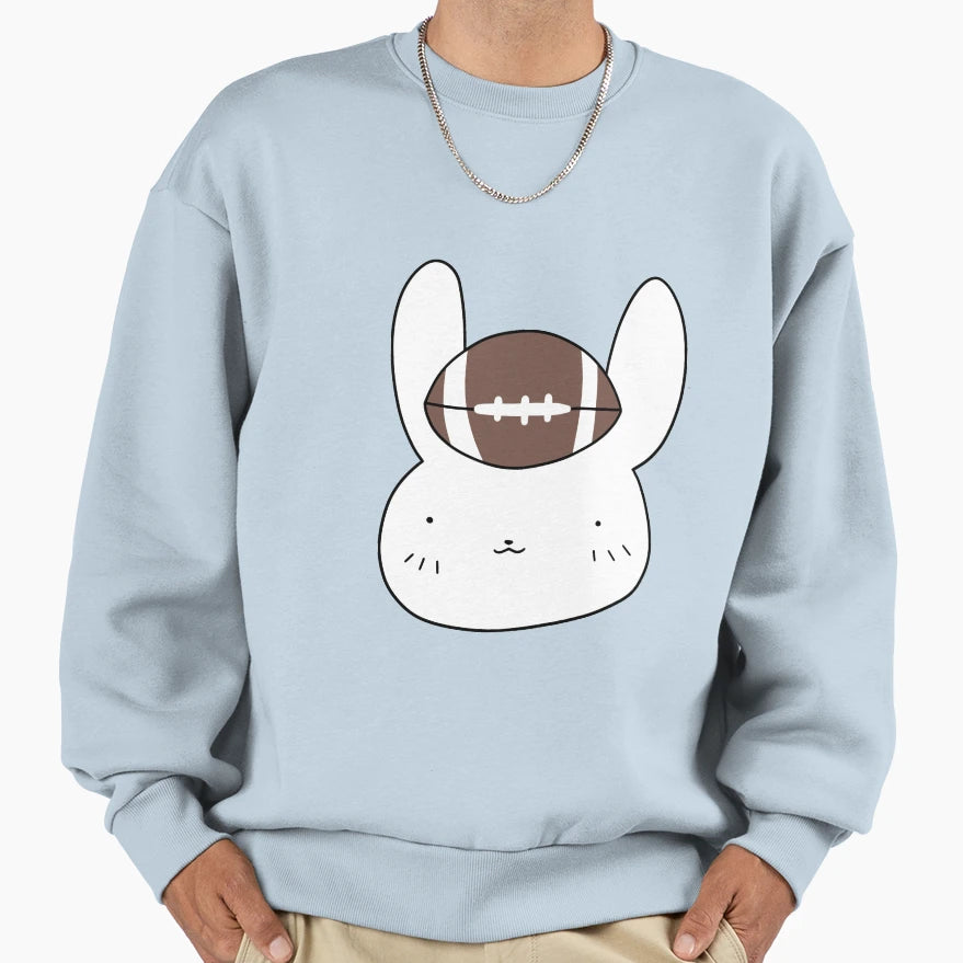 Football Bunny Face Sweatshirt - Unique Graphic for Adults - T-Shirt, Sweatshirt, Hoodie
