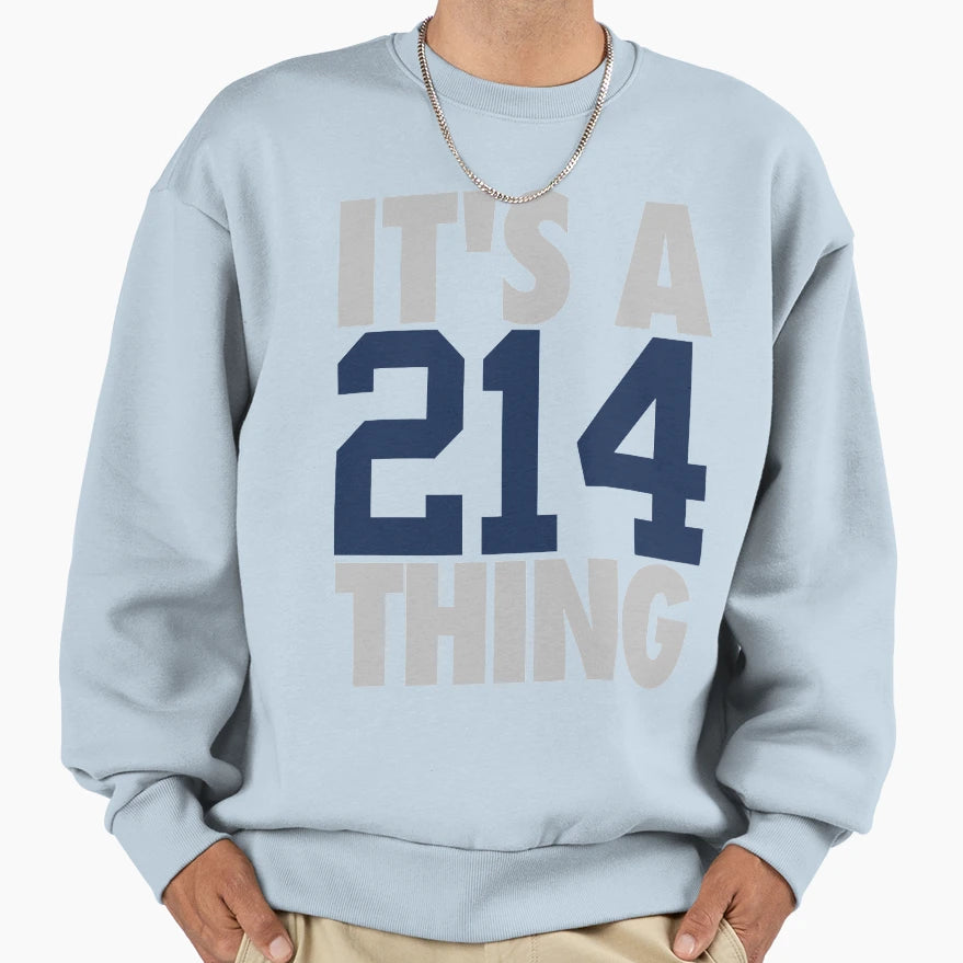 Its 214 Thing Silver Blue Sweatshirt - Minimalist Print Men Women - T-Shirt, Sweatshirt, Hoodie