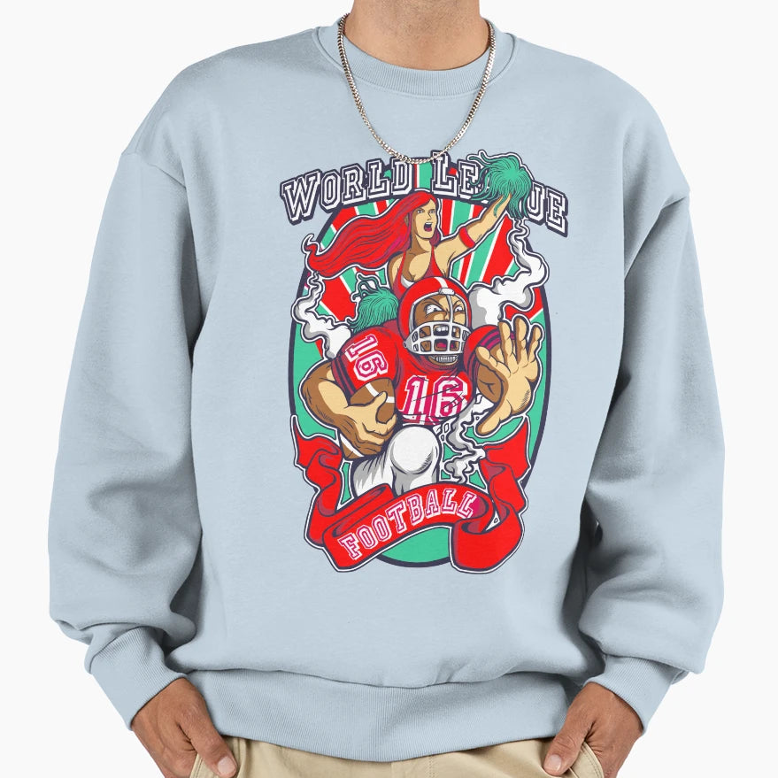 Football Sweatshirt - Trendy Graphic for Adults - T-Shirt, Sweatshirt, Hoodie