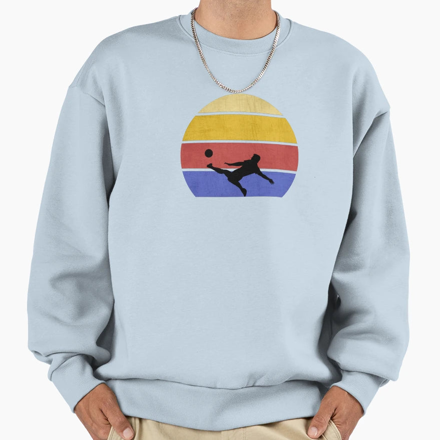 Football Footballer Circle Colorful Gift Sweatshirt - Graphic Print Unisex - T-Shirt, Sweatshirt, Hoodie