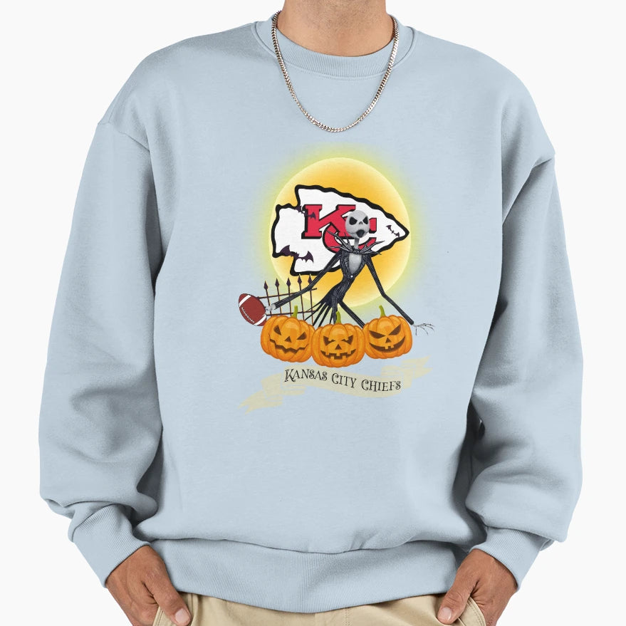 Halloween Chiefs Jack Sweatshirt - Fun Novelty Design for Adults - T-Shirt, Sweatshirt, Hoodie