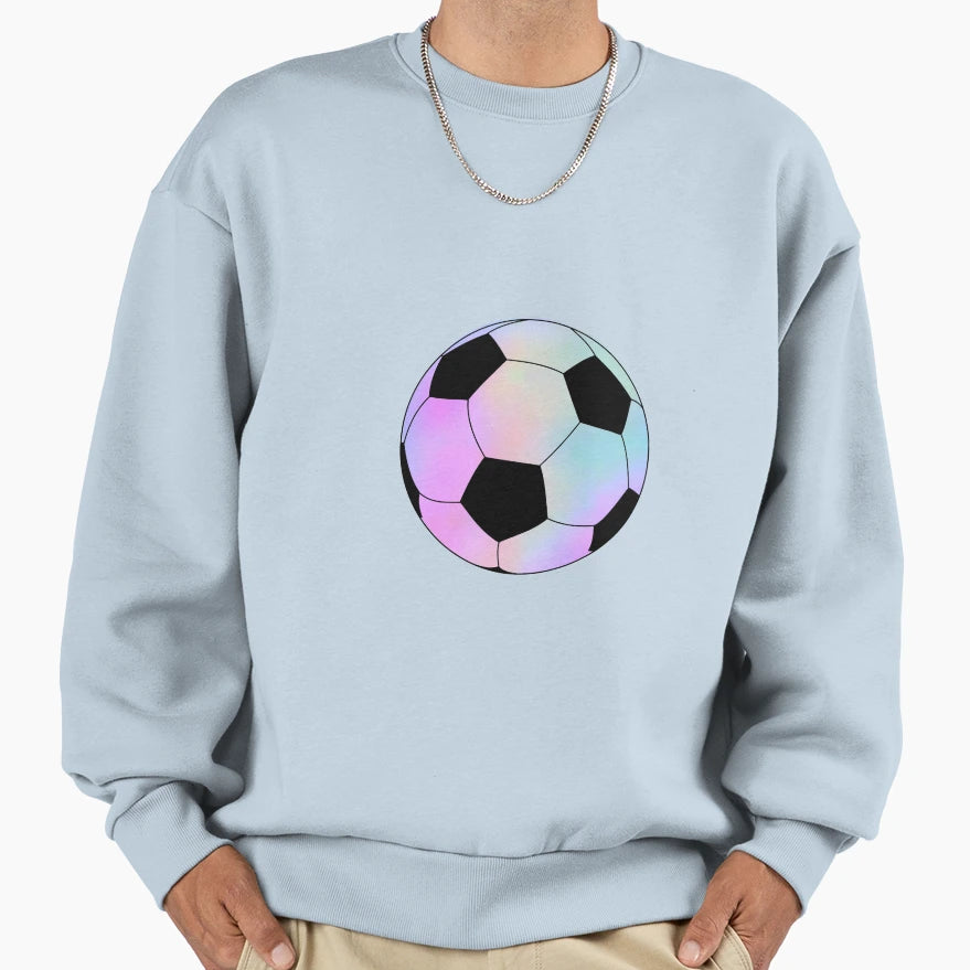 Rainbow Soccer Ball Sweatshirt - Trendy Graphic Unisex - T-Shirt, Sweatshirt, Hoodie