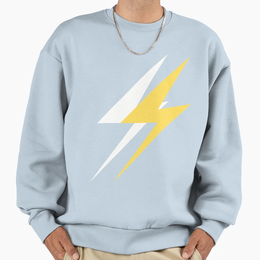 Geometric Lightening Bolts Sweatshirt - Aesthetic Graphic for Adults - T-Shirt, Sweatshirt, Hoodie