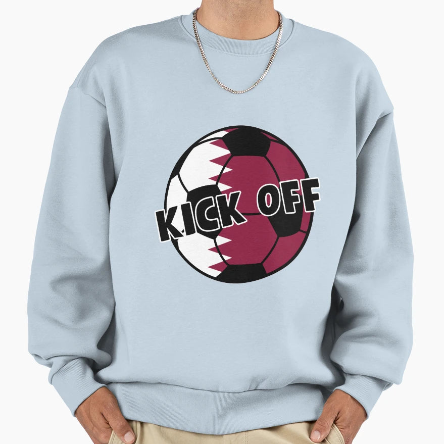 Qatar Kick Off Sweatshirt - Aesthetic Graphic Men Women - T-Shirt, Sweatshirt, Hoodie