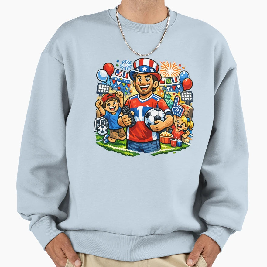 World Cup 2026 Dad Mode Football Fan Sweatshirt - Graphic Print Men Women - T-Shirt, Sweatshirt, Hoodie
