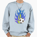 Soccer Fire Blue Green Sweatshirt - Streetwear Style Men Women - T-Shirt, Sweatshirt, Hoodie