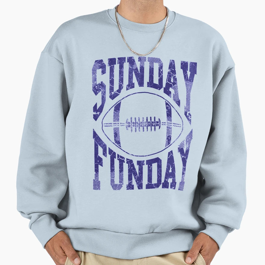 Sunday Funday Football Sweatshirt - Custom Art Print Unisex - T-Shirt, Sweatshirt, Hoodie