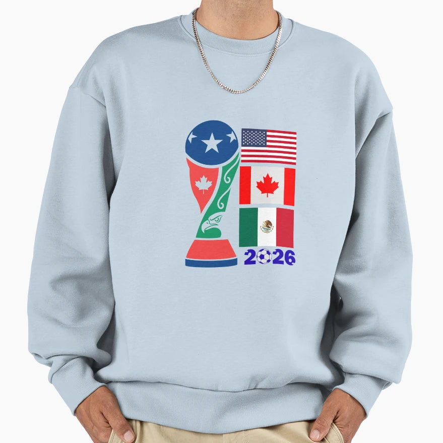 North America Football Unity 2026 Sweatshirt - Unique Graphic for Adults - T-Shirt, Sweatshirt, Hoodie