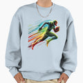Silhouette Football Player Motion Sweatshirt - Graphic Print Men Women - T-Shirt, Sweatshirt, Hoodie