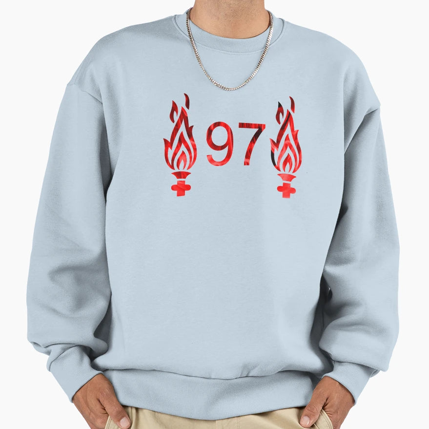 Liverpool 97 Hillsborough Flames Sweatshirt - Streetwear Style Men Women - T-Shirt, Sweatshirt, Hoodie
