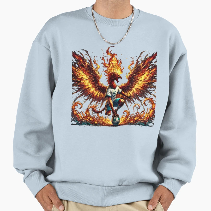 Fire Football Ignite Passion Game Sweatshirt - Trendy Graphic Unisex - T-Shirt, Sweatshirt, Hoodie