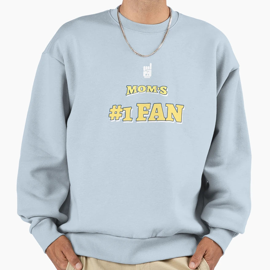 Moms 1 Fan Mum Day Mother Day Sweatshirt - Custom Art Print Men Women - T-Shirt, Sweatshirt, Hoodie