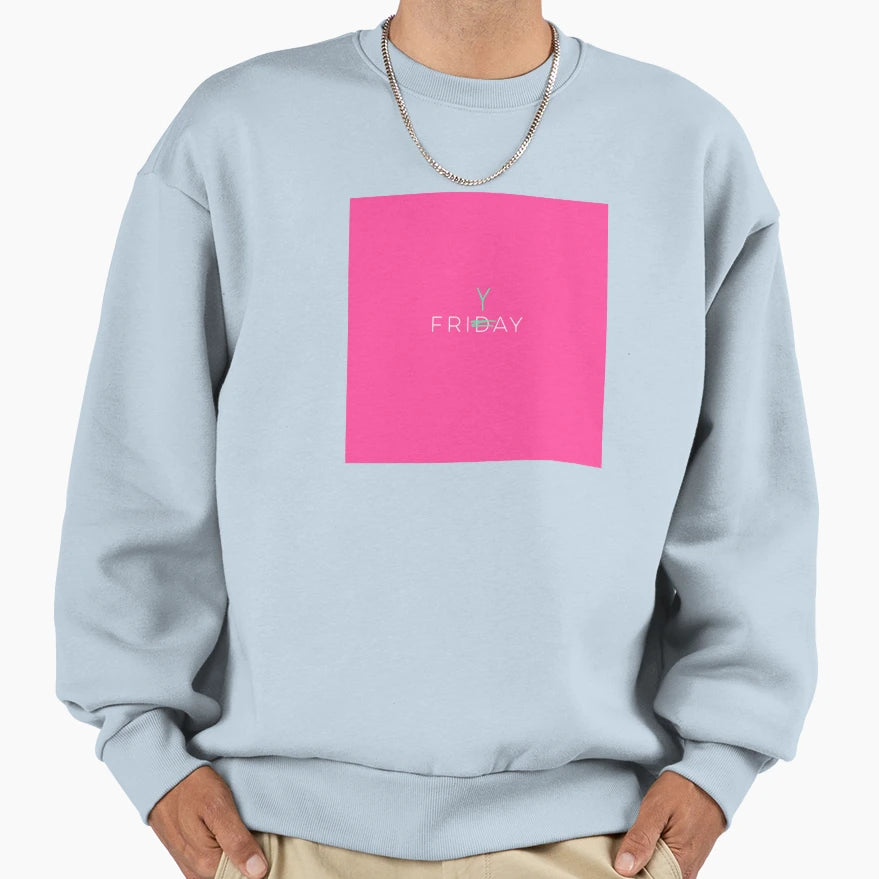 Happy Friday Sweatshirt - Minimalist Print for Adults - T-Shirt, Sweatshirt, Hoodie