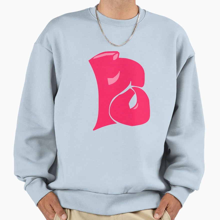 Monogram Graffiti Initial Letter N Sweatshirt - Aesthetic Graphic Unisex - T-Shirt, Sweatshirt, Hoodie