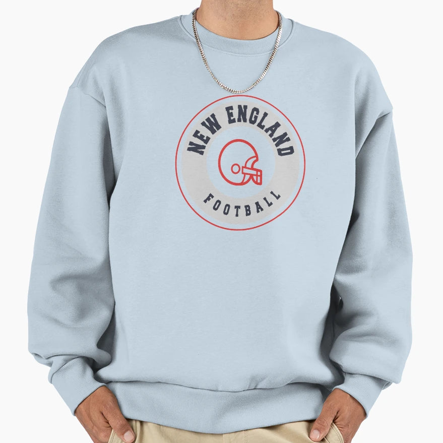 New England Football Sweatshirt - Minimalist Print Men Women - T-Shirt, Sweatshirt, Hoodie