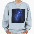 Lightning Blue White Sweatshirt - Minimalist Print Men Women - T-Shirt, Sweatshirt, Hoodie